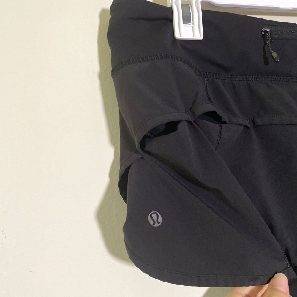 Lululemon Speed Up Short Women's Size 8 Lined Black 2.5” Gym Run Yoga Sport - Picture 4 of 10